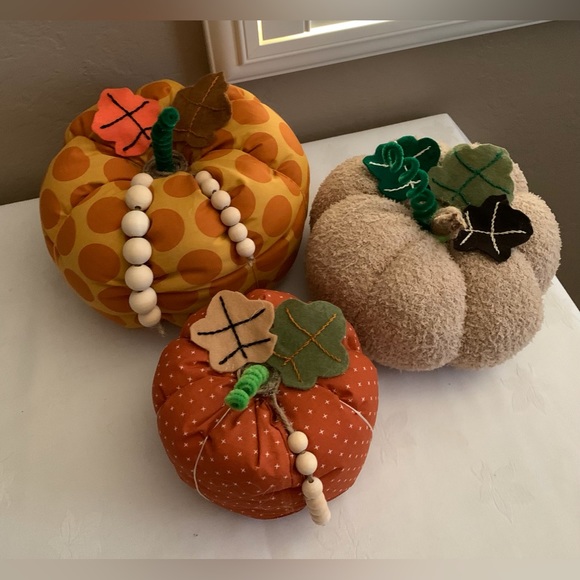 Hand Crafted Other - Fall pumpkins set of 3 new